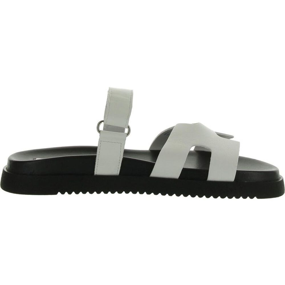 Steve Madden Womens Mayven B/W Adjustable Slip On Slide Sandals Shoes Used - Picture 3 of 5